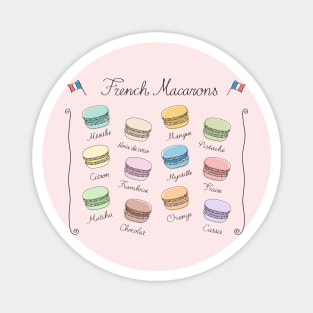 French Macarons on Misty Rose Magnet